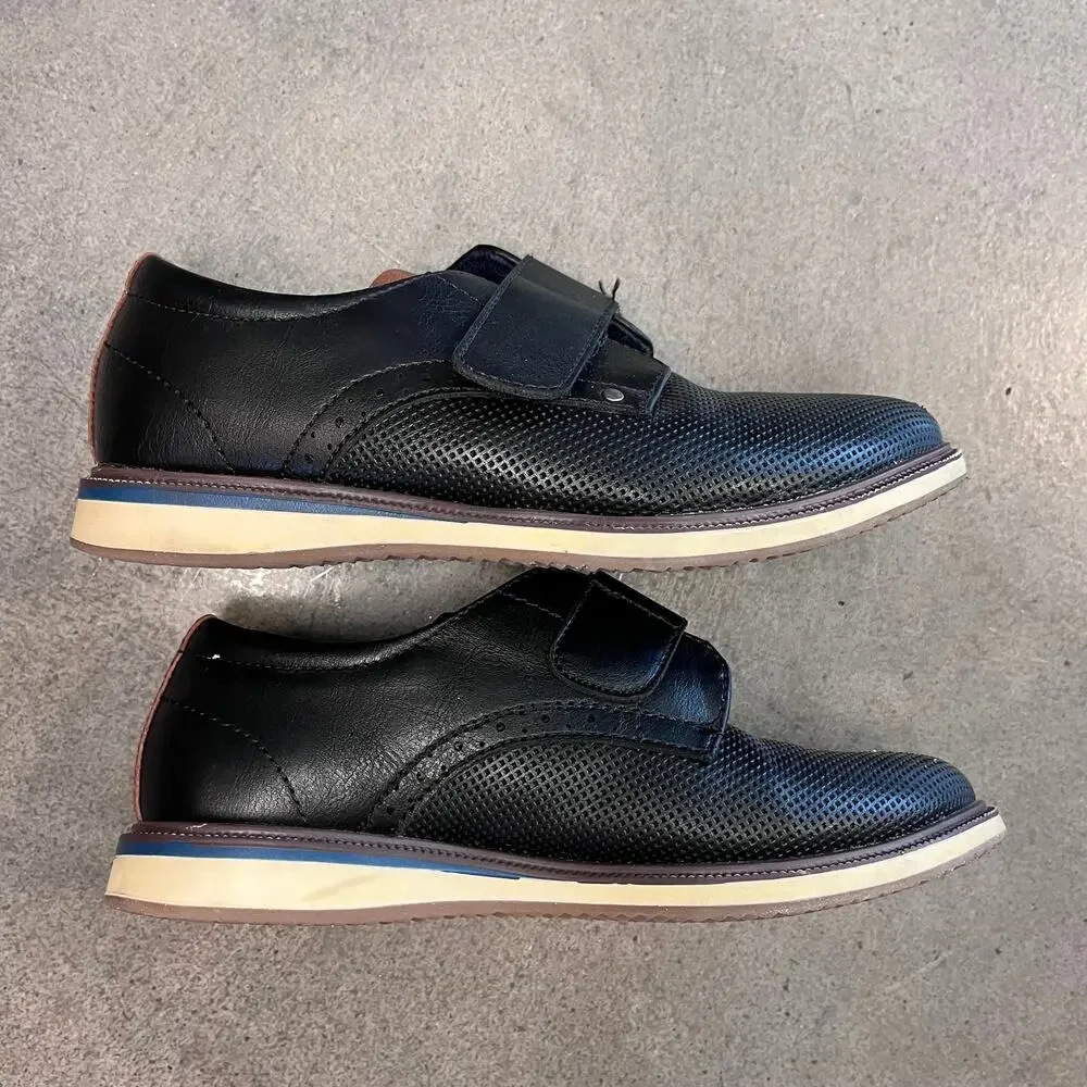 Nordstrom Dorian Dress Shoes Black Youth Boys size 12 formal event church